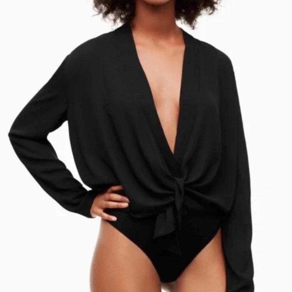 Aritzia Babaton Edgard Bodysuit NWT | Size: L | Color: Black